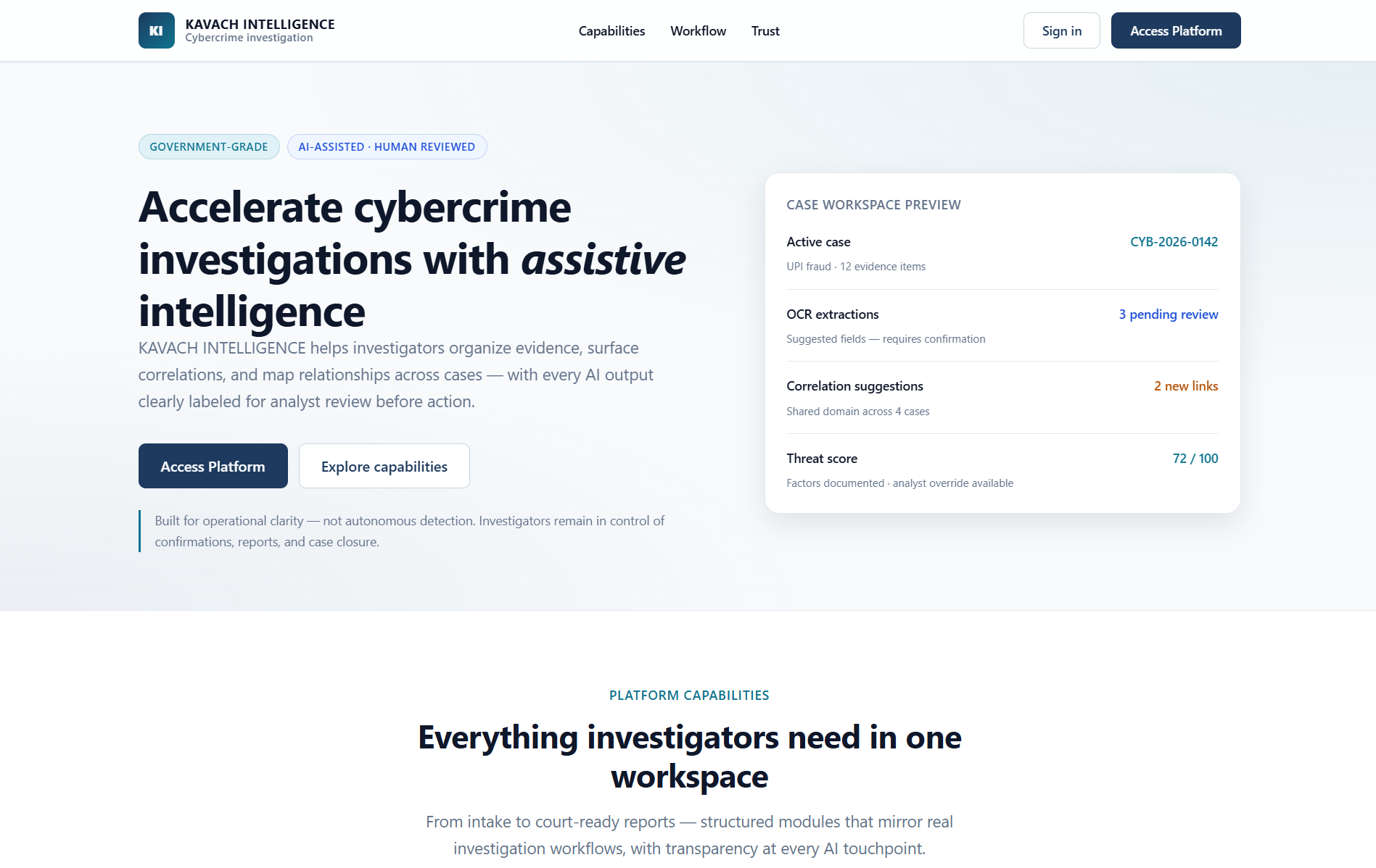 Kavach Intelligence project preview